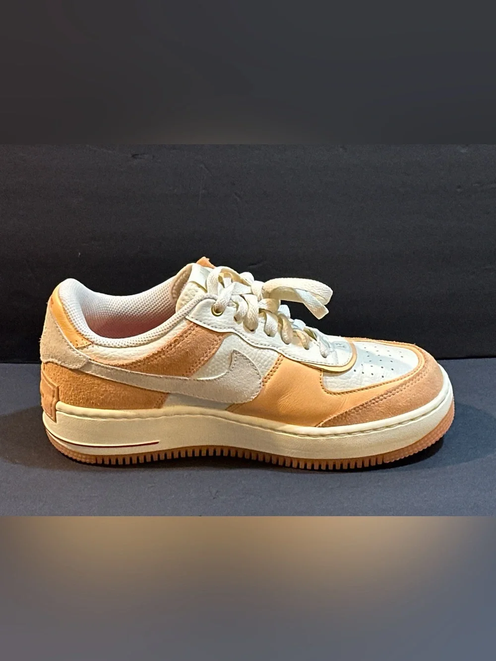 🔥🔥Nike Air Force 1 Shadow Sisterhood Cashmere Tan/White kids Size 7.5🔥